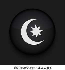 Vector black circle icon. Eps10