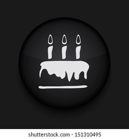 Vector black circle icon. Eps10