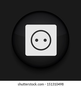 Vector black circle icon. Eps10