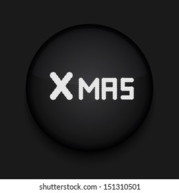 Vector black circle icon. Eps10