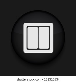 Vector black circle icon. Eps10