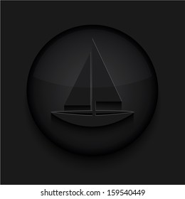 Vector black circle icon.Eps10