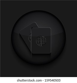 Vector black circle icon.Eps10