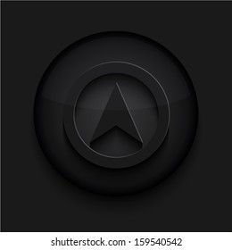 Vector black circle icon.Eps10