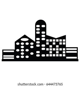 vector black city icon