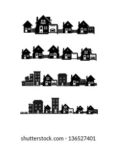 vector black city icons set 2