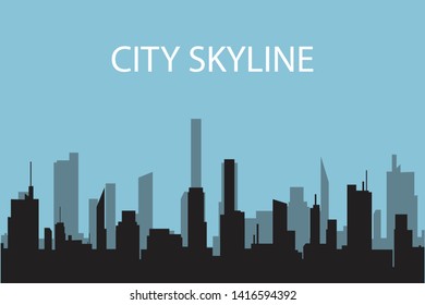 Los Angeles City Skyline Silhouette Detailed Stock Vector (Royalty Free ...
