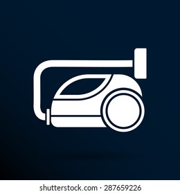 vector black cleaner icon vacuum symbol electric.