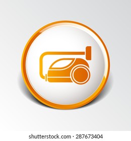 vector black cleaner icon vacuum symbol electric.