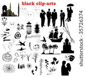 vector black clip-arts collection
