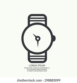 Vector of black clock symbol or icon