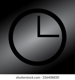 vector black clocks icons 