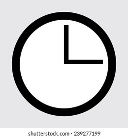 vector black clocks icons on a grey background