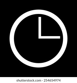 vector black clocks icons on a black background