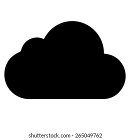 vector black cloud icon on white background. eps 10