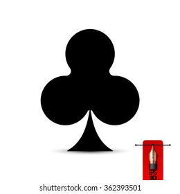 Vector black clubs sign