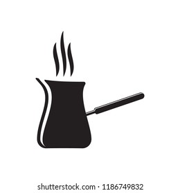 Vector black coffee icons set. All white areas are cut away from icons and black areas merged.
