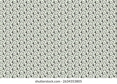 vector black color flowers seamless pattern with outline flowers geometric textile abstract background	