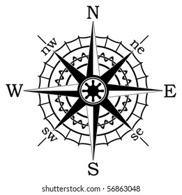 vector black compass