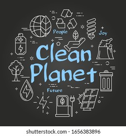 Concepto de negro vector de texto azul plano limpio
