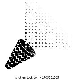 Vector Black Confetti Icon Isolated on White Background.