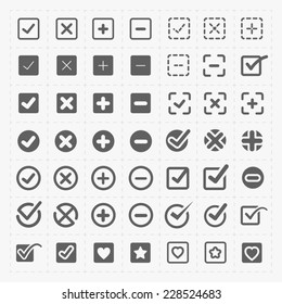 Vector black confirm icons set