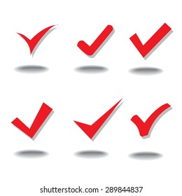 Vector black confirm icons set