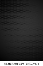 Vector black cover. Halftone, cross, seal, gradient.