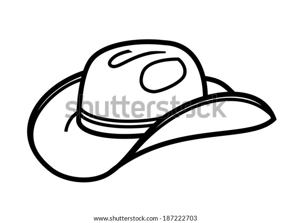 Vector Black Cowboy Hat Icon On Stock Vector (Royalty Free) 187222703 ...