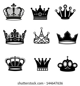 Similar Images, Stock Photos & Vectors of vector black crown icons set