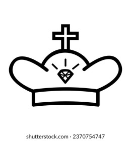 vector black Crown, isolated on white 

