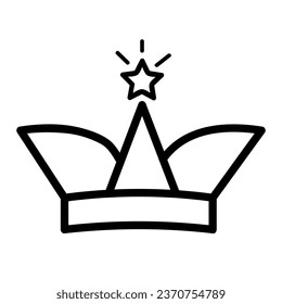 vector black Crown, isolated on white 
