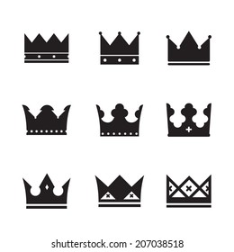 vector black crowns