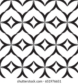 vector black curve line seamless pattern background design