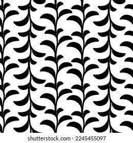 Vector black decorative floral abstract background