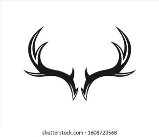 Vector black deer horn logo