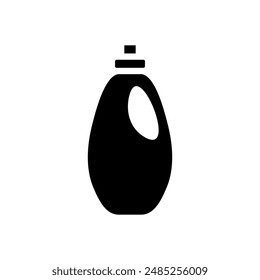 Vector black design bottle liquid detergent soap icon.