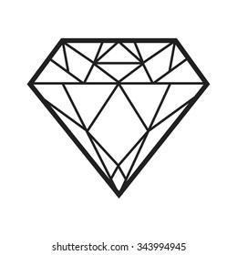 Icono de diamante negro de Vector