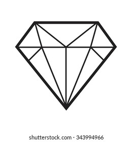 Vector Black Diamond Icon Stock Vector (Royalty Free) 343994966 ...