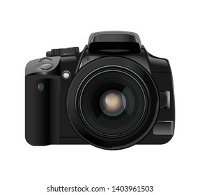 vector of a black digital camera