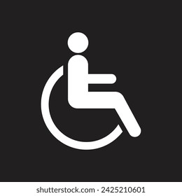 vector black disabled icon illustration