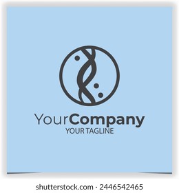 Vektorgrafik Schwarz DNA Logo Design Vorlage