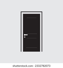 Vektorschwarze Türsymbole