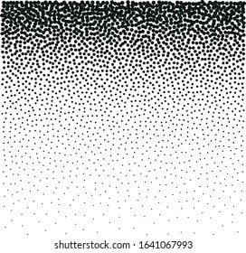 Vector black dots on white background. Abstract Gradient, Circle halftone Dots