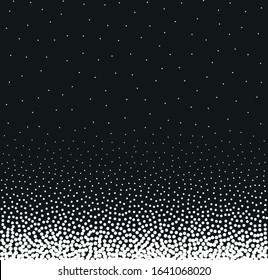 Vector black dots on white background. Abstract Gradient, Circle halftone Dots