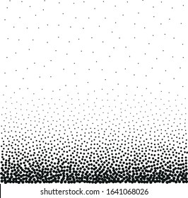 Vector black dots on white background. Abstract Gradient, Circle halftone Dots