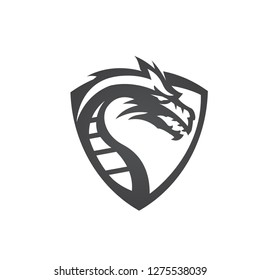 Vector Black Dragon Security Logo