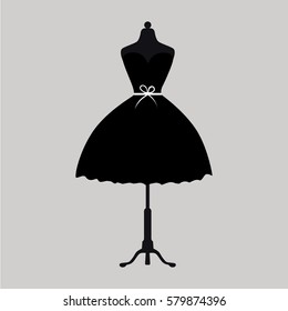 Vector black dress