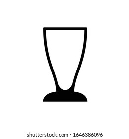 Vector black drinks & Glass beverages icons. 