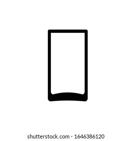 Vector black drinks & Glass beverages icons. 